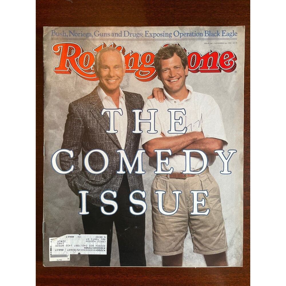 Rolling Stone Magazine Nov 3 1988 No 538 Johnny Carson David Letterman On Cover